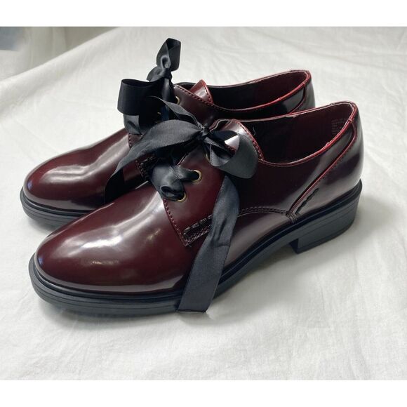 White Mountain Shoes - White Mountain Shoes Sz 7 Pearson Tailored Lace-Up Oxford Burgundy Dark Academia
